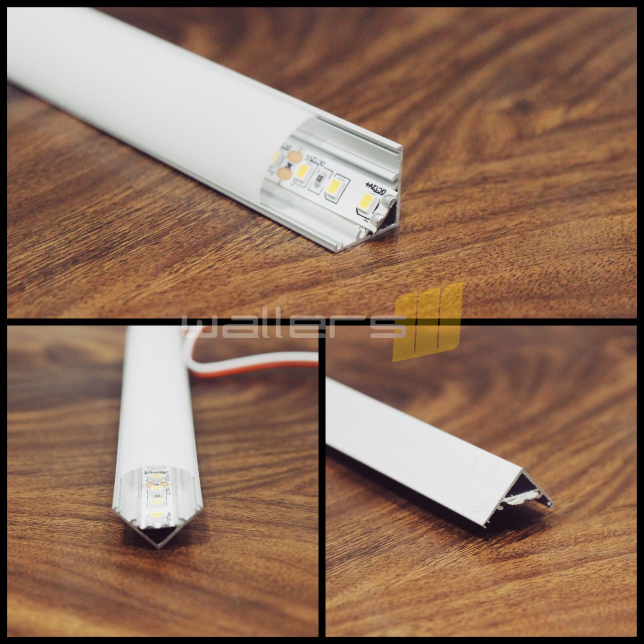 16MM (0.75 Inches) V Shape Linear Profile Light | 10 Feet Length - Wallers
