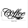 Metal Coffee Cup Wall Hanging Decoration Iron Hanging Coffee Bar Decoration Iron Wire Letter Signs - Wallers