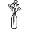 Flower Silhouette Wall Decoration Metal Wall Hanging Silhouette Art Decoration - Wallers