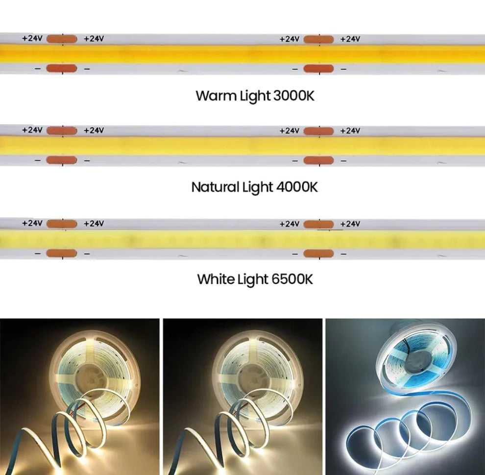 Led Light Rool COB Strip LED Light | 5 Meter / Roll – Wallers