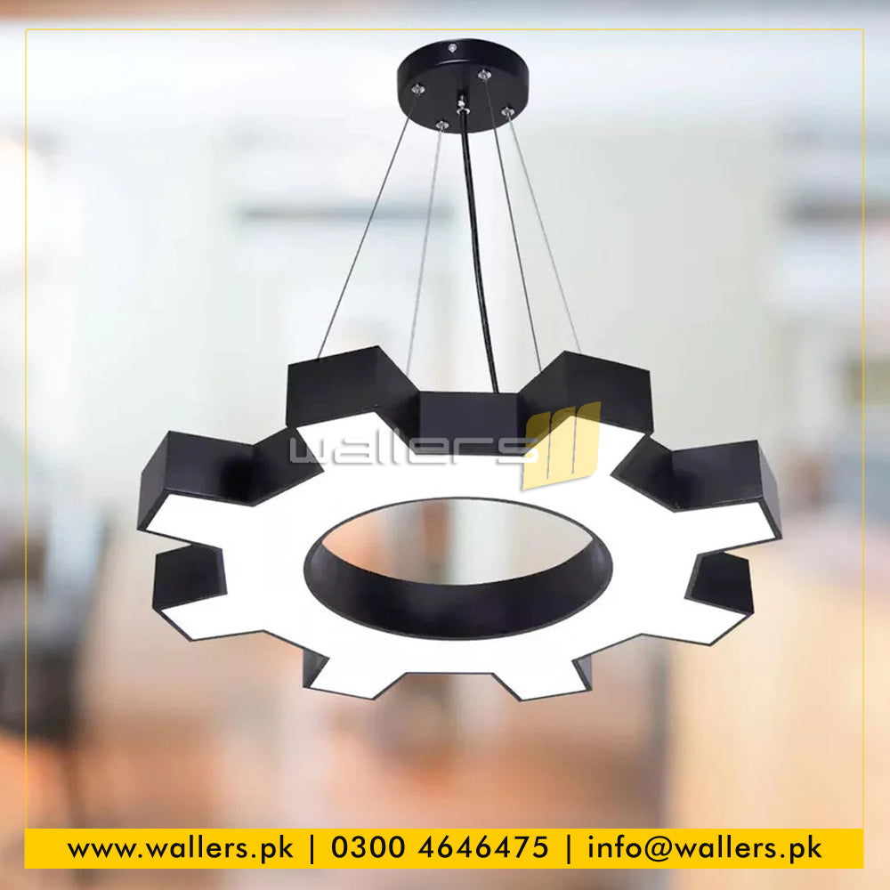 Gear Ring Shape Customized Profile Hanging Light