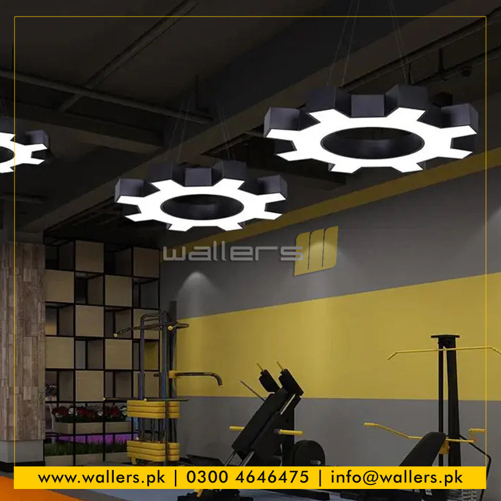 Gear Ring Shape Customized Profile Hanging Light