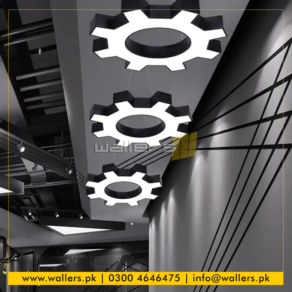 Gear Ring Shape Customized Profile Hanging Light