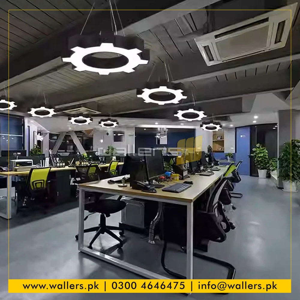 Gear Ring Shape Customized Profile Hanging Light