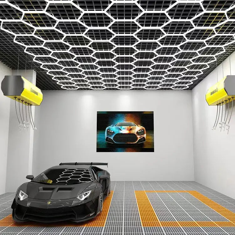 Honeycomb / Hexagon Shape Custom Linear Profile Light | Car Garage Light | Custom Size