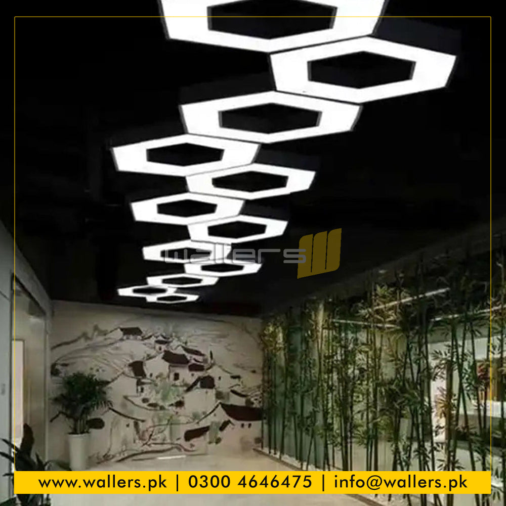 Hexagon / Honeycomb Shape Customized Profile Hanging Light