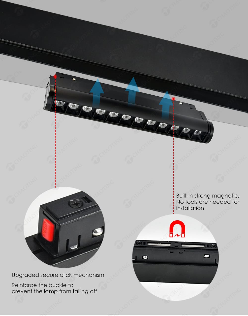 Magnetic Laser Linear Light Fixed | Magnetic Track Lighting System ...
