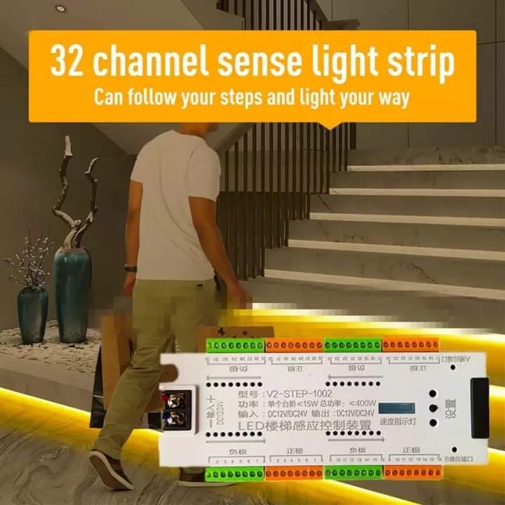 Monitor Module For Staircase Smart Motion Sensor Stairs Light Controller | 32 Channel – Wallers