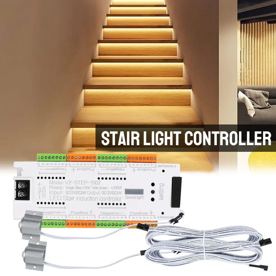 Monitor Module For Staircase Smart Motion Sensor Stairs Light Controller | 32 Channel – Wallers
