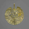 Set of Surah Al Falaq and Surah An Nas Shiny Gold- Metal Wall Art - Islamic Calligraphy - Wallers