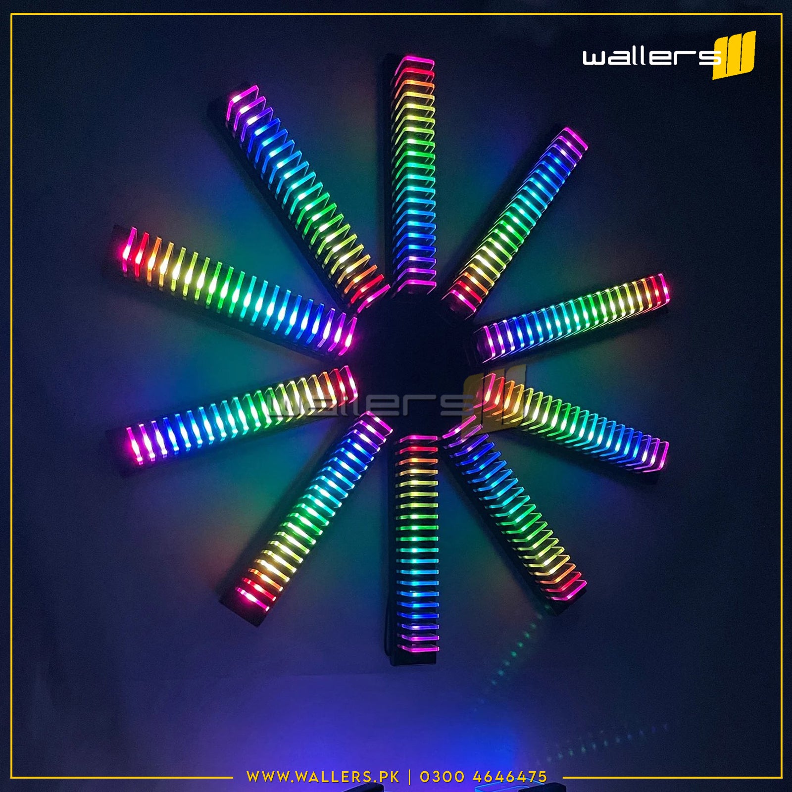 RGB LED Light Tower, Unique Floor Lamps for living room (2x Tower), Sound Reactive, Ambient Lighting, Color Changing Neon Table Lamp